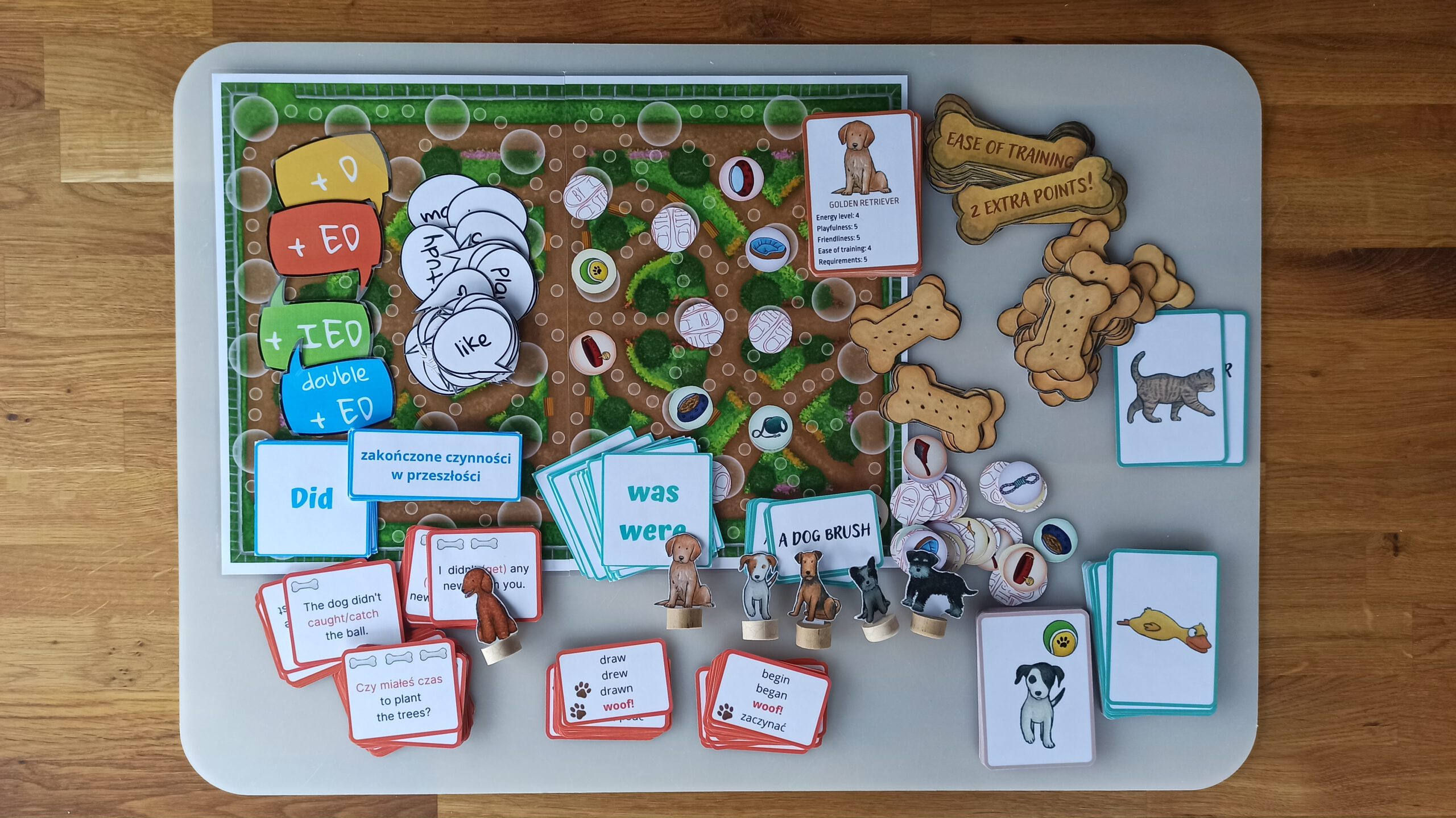 Autorskie karty obrazkowe do nauki gramatyki Past Simple.